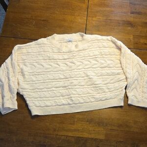 Cozy Cream Cable Knit Sweater